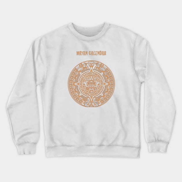 Ancient Mayan Calendar Symbol Crewneck Sweatshirt by Whites Designs